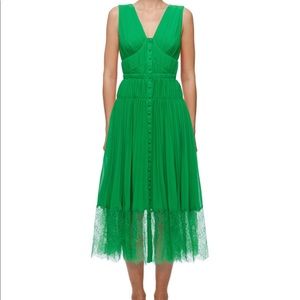 Self-Portrait Lace Pleated Midi Cocktail Dress NWT Wedding Guest